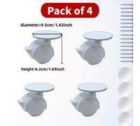 TEMU 4pz/6pz Mini Ruote Girevoli Autoadesive - Rotazione 360°, Facile Installazione per Contenitori, Cestini e Mobili - per Uso e Industriale