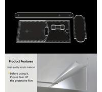 TEMU 5-Pezzi Stencil Acrilico Fai da Te per Borse Porta Auricolari e Caricatori, Modelli per Creazione Portafogli, Stencil per Artigianato, Forniture per DIY