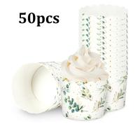 TEMU 50/100 pezzi Cake Cups 5*6 cm, Cake Cups a foglia di eucalipto a macchina, adatti per realizzare torte per compleanni, matrimoni, , San , San, Eid al-Fitr, Festa della e altre festività
