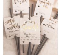 TEMU 50 Etichette Personalizzate per d' Nuziali - Nomi e Date, Tubi e Adesivi Fai da Te per Decorazioni Feste, per d' (Solo Etichette - Senza Tubi/Fiammiferi)