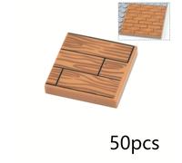 TEMU 50 Mattoncini Lisci 2X2 con Stampa a , Blocchi da Costruzione Assemblati, Piastrelle Decorative, Giocattoli per la Costruzione di Case e Città Compatibili 3068