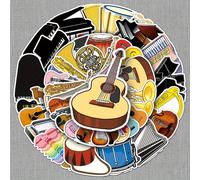 TEMU 50pcs Adesivi Creativi e con Chitarra e Violino per Skateboard, Telefoni e Decorazione