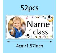 TEMU 52/104 adesivi carini e divertenti personalizzabili. e testo, 4cm rettangolari creativi per planner, , email, decorazione strumenti fai da te