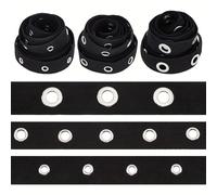 TEMU 6 Iarde di Nastro Argentato con Occhielli, 3 Misure di Nastro Twill con Occhielli, Bordatura con Bottoni a , Nastro con Anelli per Cucito e Creazioni , 2 Iarde/Misura, / a Scelta