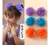 TEMU 6 pezzi di accessori per capelli carini in viola, blu, e rosa, adatti per l'uso delle bambine