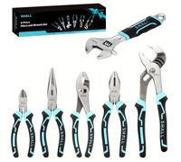 TEMU 6 Pezzi Set di Pinze con Taglio , Pinza a , Pinza Linea e Pinza a Regolabile - in TPR, Confezione Regalo , Kit Utensili Shall