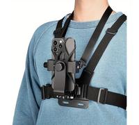 TEMU 6 Pezzi Set Montatura Regolabile per con Cinghia a Rete e a Rete - per Telefoni/GoPro/ Cameras, di Registrazione POV Senza , Attrezzatura per VLOG, Ciclismo e Pesca (Materiale ABS Resistente)