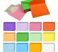 TEMU 60 pezzi di buste mini in 12 colori 8.2 x 11.5cm, buste colorate, buste piccole, biglietti di colorati, semi, lettere d'amore
