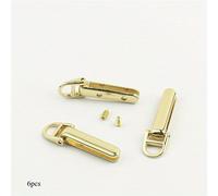 TEMU 6pcs Clip laterale in metallo per borse, connessione a con piastra, fermaglio portafogli, cinghietta per accessori DIY, forniture per creazione di borsette e valigie, kit fai da te per portafogli