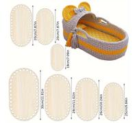 TEMU 7 Pezzi di Basi per Cesti Ovali Extra Large in Legno Intrecciato, 7 Misure Diverse, Ideali per , Creazioni , Decorazione Casa e Progetti Artistici