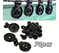 TEMU 70 Clip per Rete Ombreggiante Resistenti | Clip in ABS di Plastica Resistenti ai UV per Serre, Parabrezza Auto e Esterni - Kit di Fissaggi Durevoli per Giardino e Fattoria