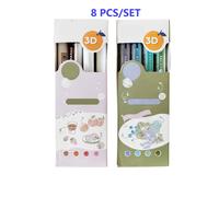 TEMU 8 Pezzi Set di Penne Gel Colorate, Punta Media 0.5mm, Presa Morbida e Asciugatura Rapida in Plastica per , Pittura, Graffiti, Materiale Scolastico