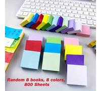 TEMU 800 pezzi Mini Post-it Multicolore Casuali, Materiale Scolastico per il a Scuola, Blocchetti Memo Autoadesivi, 11 Colori, Design Multi-Misura, Adatti per Ufficio, Scuola e Uso
