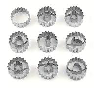 TEMU 9 pezzi/set stampini per biscotti in acciaio inossidabile a tema natalizio, ideali per torte e dolci, accessori da cucina, strumenti per la cottura fai-da-te