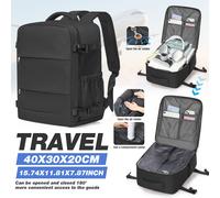 TEMU a compressione sottovuoto, certificato per compagnie aeree, pompa sottovuoto e set combinato, borsa da cabina 40X30X20 cm, design ad capacità, borsa da viaggio e da lavoro multifunzionale