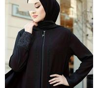 TEMU Abaya Elegante per Donne Musulmane Mediorientali - Lunga con Cerniera, e Lunghezza a - Abaya Tradizionale Islamica Pakistanese Conservativa per Ramadan, Abbigliamento LL168