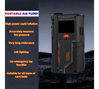 TEMU Acquisto, Avviatore Multifunzione 2000*4mAh - Caricabatterie digitale per pneumatici da 150PSI, compressore d'aria e torcia LED , e portatile per veicoli a benzina fino a 10L o diesel 9.0L