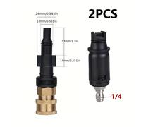 TEMU Adattatore per pistola ad acqua ad pressione 6 pezzi/2 pezzi, connessione rapida 1/4", parti di lavaggio con ugello a spruzzo per Lavor Parkside 4000 PSI
