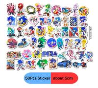 TEMU Adesivi Anime SONIC THE HEDGEHOG per Libri, Skateboard e Collezionisti - Decalcomanie di Sonic the Hedgehog con e Irregolari (Non Tagliabili per Scambio)