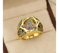 TEMU Anello da magico - Con squisiti motivi e misteriosi, realizzato in elegante materiale di rame, per l'uso , feste e per fidanzati o padri.