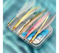 TEMU ANFS 5pcs Esche da Pesca a per Acqua / con Ami in Acciaio Inossidabile & Sand Eel/Surseel Surf - per Trota , - Surf Candy per Acqua / - per
