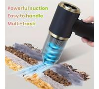 TEMU Aspirapolvere portatile wireless con potente aspirazione. Ricaricabile USB, per auto e casa, pulisce senza sforzo