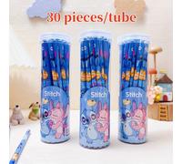 TEMU Autorizzato: Set di 30 matite Disney Stitch, ideali per disegnare, la scuola e forniture per l'ufficio, un set regalo di cancelleria per il compleanno