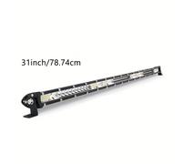 TEMU Barra Luminosa LED a Singola 21/31 Pollici, Luce di Lavoro Alluvionale 5000lms per Veicoli , SUV, Camion, Trattori e Barche - 12V/24V, in Alluminio