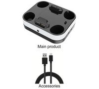 TEMU Base di ricarica per controller PS5, caricatore dock 2 in 1, base di ricarica dock -scossa elettrica, il per cambiare del LED, premi il a per spegnere , supporta la ricarica controller PS5/Elite