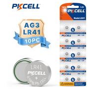 TEMU Batterie PKCELL AG3/LR41: affidabili da 1.5V, 10 pezzi/20 pezzi per decorazioni miniature e piccoli dispositivi, di conservazione di 10 anni