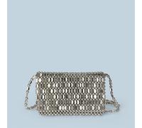 TEMU borsa per cellulare con perline, design vintage argentato traforato e bling bling, a