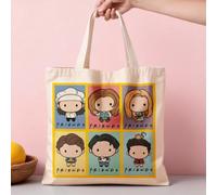 TEMU Borsa tote 1 pz WB Warner Bros. della serie TV Friends, adatta per uso , pendolarismo, scuola e regali - Iconici Friends e , borsa per riutilizzabile con personaggi iconici, / per fan