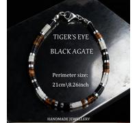 TEMU Bracciale da in occhio di tigre e con accessori argentati, di successo, e . Un bracciale da elegante a tutte le . di un bracciale da minimalista, come dono per tuo padre.