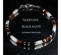 TEMU Bracciale da in occhio di tigre e con accessori argentati, di successo, e . Un bracciale da elegante a tutte le . di un bracciale da minimalista, come dono per tuo padre.