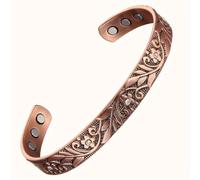 TEMU Bracciale magnetico in rame per donna, regalo in rame, braccialetto a polsino regolabile, regalo per famiglia e