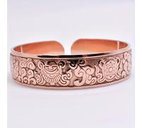 TEMU Bracciale Rigido in Rame Viola Boho-Chic - Bracciale a per Abbigliamento Casual & Regali per Feste, Regalo di Natale per la