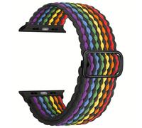 TEMU Braccialetti Intrecciati Elasticizzati Regolabili Compatibili per iWatch 38mm 40mm 41mm 42mm 44mm 45mm 46mm 49mm, Cinturini Sportivi in Nylon Tessuto per - Serie 9 8 SE 7 6 5 4 3