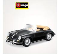 TEMU BURAGO per PORSCHE 1961 356B Cabriolet & Modellino Auto - Replica da in 1:24, Funzionamento a Vento, a , Costruzione in di per Gioco all' e Esposizione, per &