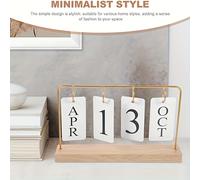 TEMU Calendario in legno, un calendario a libro che e la data, per decorare la tua scrivania o , con dorate. Nota che non funzionalità calendariali dettagliate.