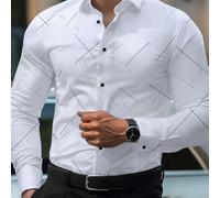 TEMU Camicia a con elementi di linea , classica con una rivoluzione. Bottoni squisiti e silhouette elegante, che uno . Adatta per l'abbigliamento da in Europa e negli Stati , facile da in