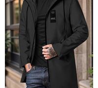 TEMU Cappotto Trench con Cappuccio per , Design con Cordino Cardigan con Zip, per Uso e Outdoor
