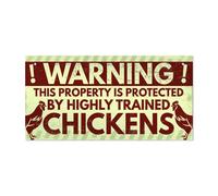 TEMU Cartello di avvertimento vintage in legno umoristico: Questa è da galline esperte per del pollaio, decorazione da giardino, dimensioni 3.9 X 7.8 pollici