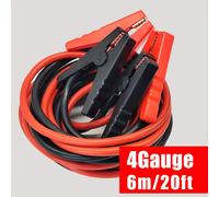 TEMU Cavo Batteria Auto 20Ft/6M, Cavo di Avviamento di Emergenza Auto 4G, Cavi di Avviamento Energizer, Cavi Booster Auto per Impieghi Gravosi per Collegare Batterie Morte/Deboli, Senza Batteria
