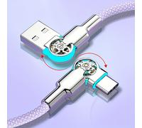 TEMU Cavo Type-C a con Luce, Ricarica Rapida con Flash Charging per iPhone, Huawei, Honor Vivo, Xiaomi, Redmi, OPPO, Samsung Mobile Phone, Ricarica Rapida Auto, , Viola