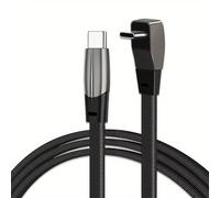 TEMU Cavo USB C a USB C 60W PD QC 3.0 per Tesla Model 3 Y, connettore a gomito da parete, cavo piatto di tipo C, cavo di ricarica sincronizzazione