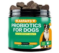 TEMU Chewable Probiotici per Cani con , 8 Batterie di , 2 Prebioti, 4 Enzimi Digestivi Alimentari. Senza , Soia, Zucchero o Latticini, Conservanti. 1 Confezione