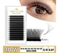 TEMU Ciglia finte 4D a forma di a W - Ciglia pre-fatte facili da applicare, realizzate a , morbide come il, soffici e resistenti per look sbalorditivi