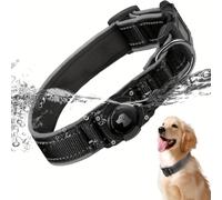 TEMU Collare per Cani AirTag Resistente - Porta AirTag Rinforzato e Riflettente i Cani (Senza AirTag)