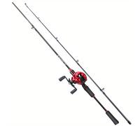 TEMU Combo Canna e Mulinello Baitcasting Sougayilang - Canna in Carbonio da /5.9ft con Mulinello Baitcasting Ultra - per Viaggi, Pesca in Acqua e