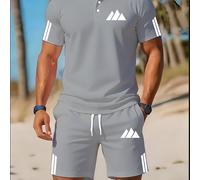 TEMU Completo da da golf con polo a maniche corte, ad asciugatura rapida, traspirante, per escursioni estive, 2 pezzi, da indossare per al lavoro, da viaggio, abbigliamento estivo portatile